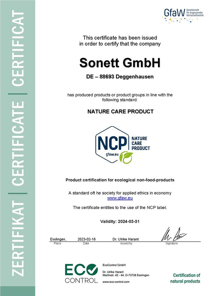 Sonett Hassas Ciltler İçin Organik Elde Bulasik Yıkama Deterjanı 1lt