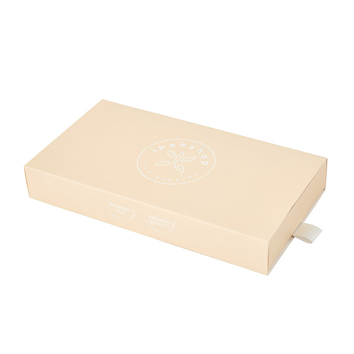 Zarf Tipi (Envelope) Kırık Beyaz İpek Yastık Kılıfı Premium 22MM