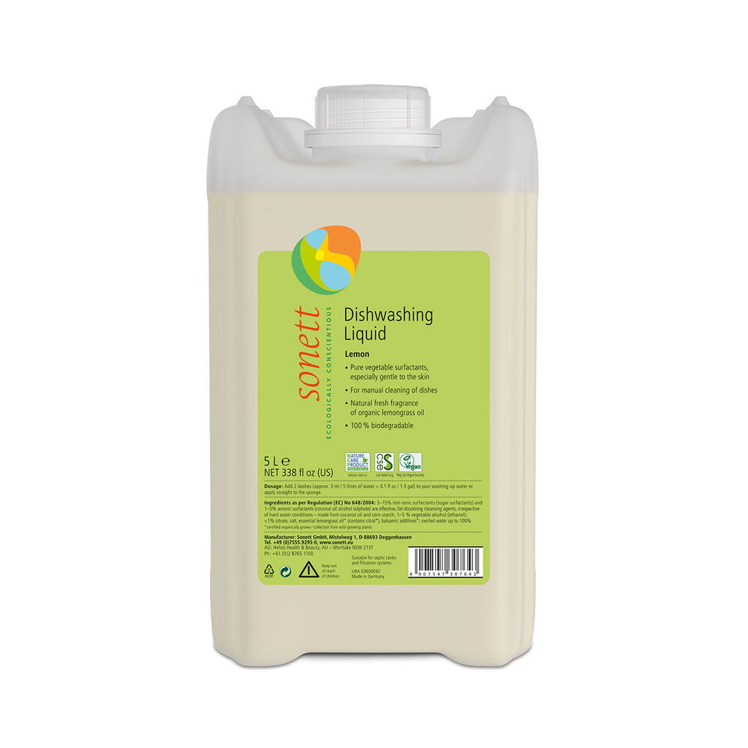 Sonett Bitkisel Elde Bulaşık Yıkama Sıvı Deterjanı - Limonotlu - 5 Lt.