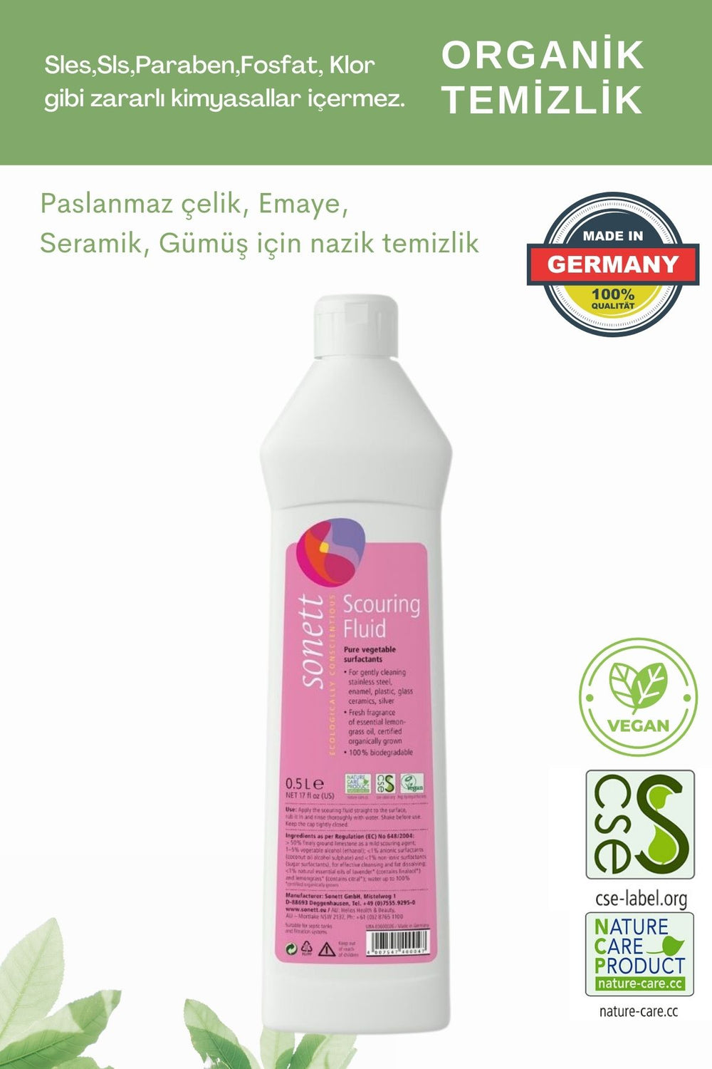 SONETT Organik Ovma Sıvısı 500ml