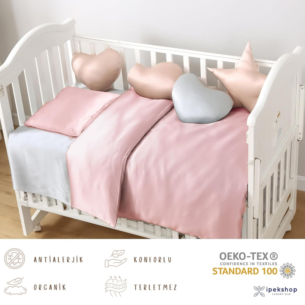 İpek Bebek Pembe Nevresim Takımı