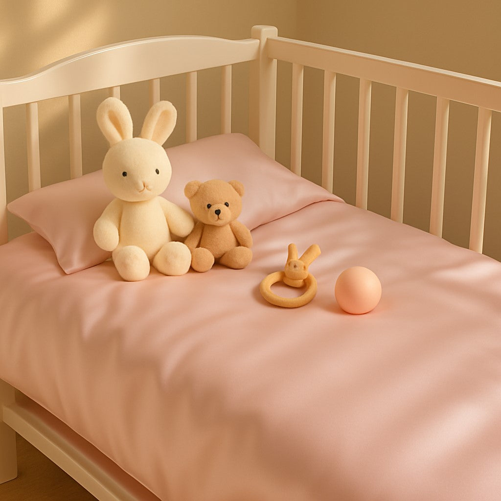 Premium Pembe İpek Bebek Yorganı