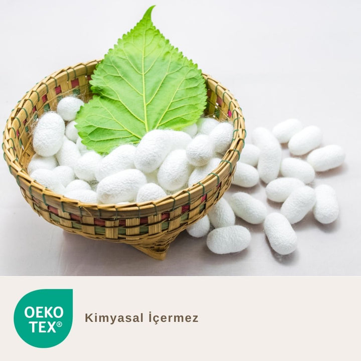 Zarf Tipi (Envelope) Kırık Beyaz İpek Yastık Kılıfı Premium 22MM